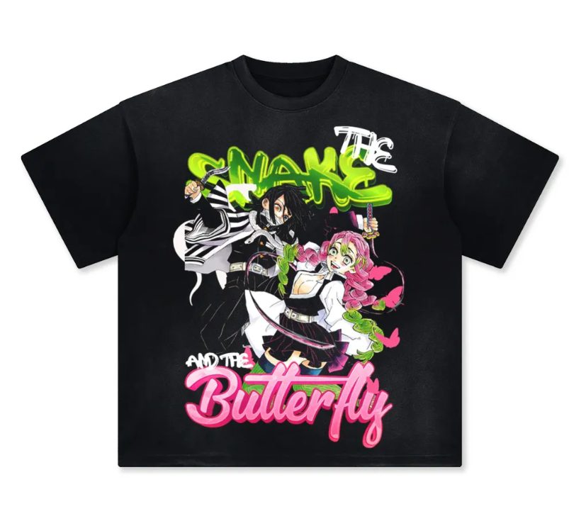 Demon Slayer Kimetsu No Yaiba Anime Manga Vintage Streetwear Washed T-Shirt