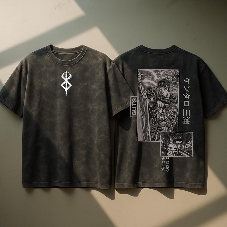 Eren Yeager Attack On Titan Anime Vintage Washed T-Shirt Shingeki No Kyojin Graphic Tee Oversized Streetwear