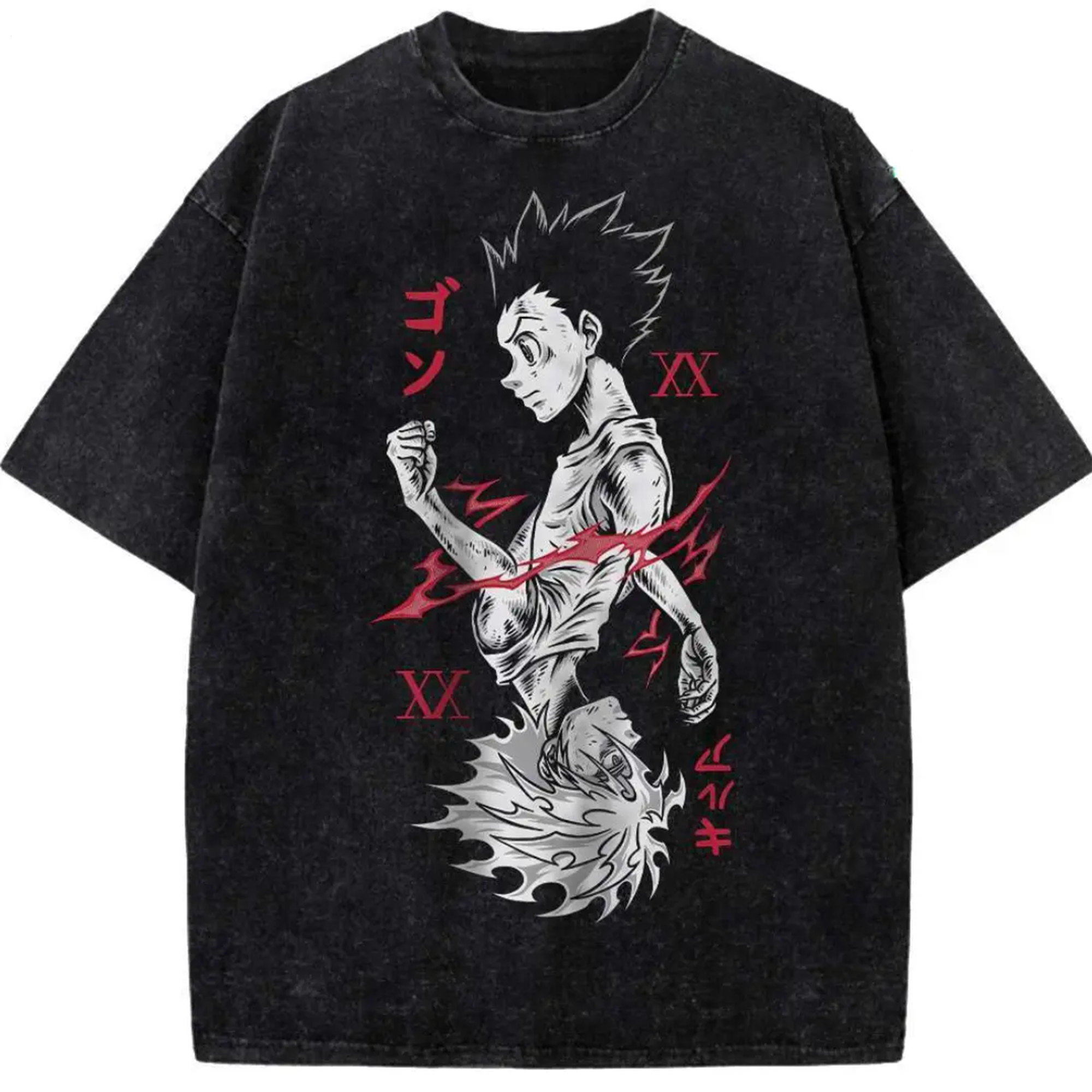 Gon Freecss Killua Zoldyck Hunter x Hunter Washed Anime T-Shirt – Vintage Anime Shirt, 90s Anime Graphic Tee