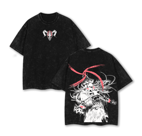 Ichigo Kurosaki Bleach Soul Reaper Bankai Anime Vintage Washed T-Shirt Hoodie Manga Graphic Tee Oversized