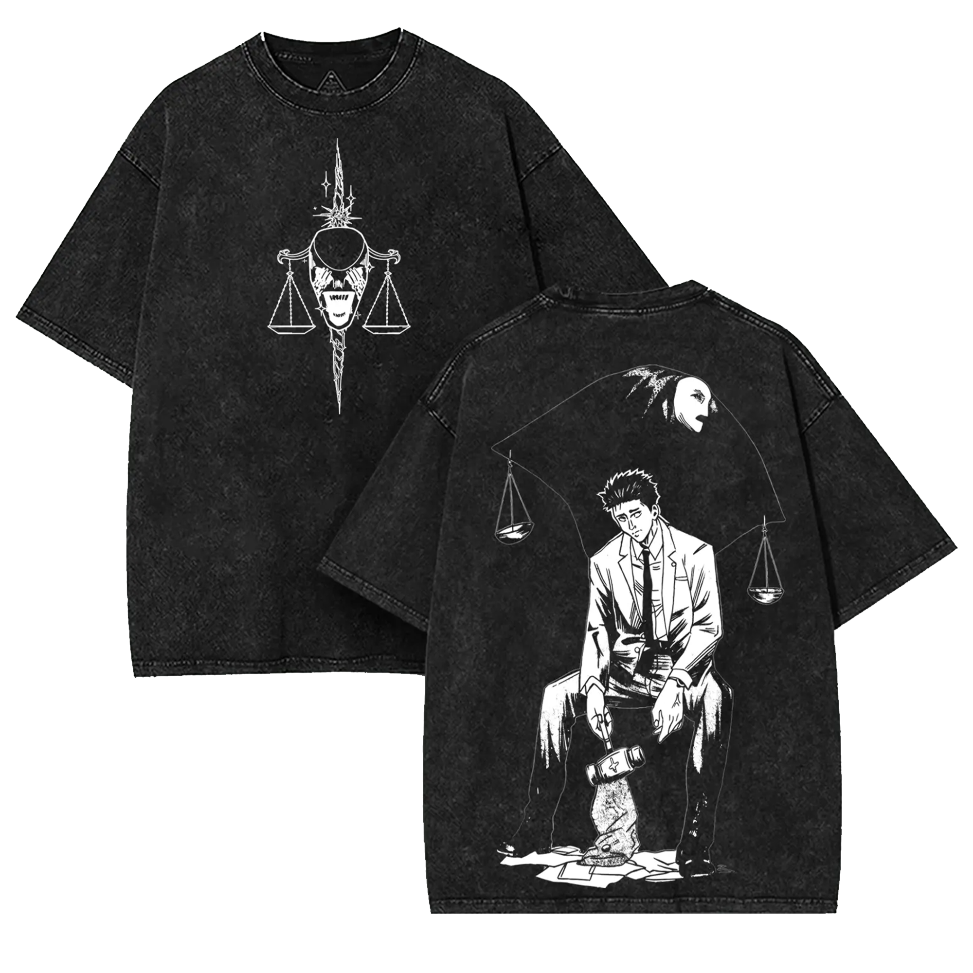 Jujutsu Kaisen Hiromi Higuruma Washed Anime T-Shirt – Distressed Manga Shirt, Streetwear Anime Tee