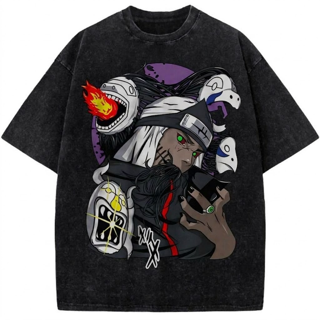 Medusa Soul Eater Vintage Washed Anime Tee Madness Witch Graphic Streetwear T-Shirt