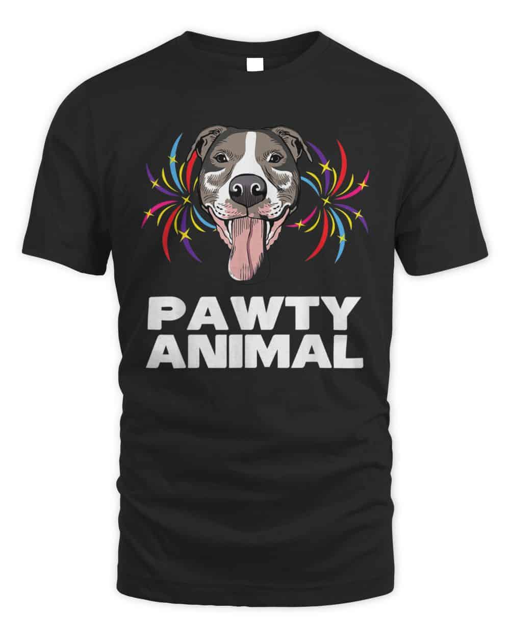 Mens Pawty Animal Party Dog Partying Funny Dog Lovers T-Shirt