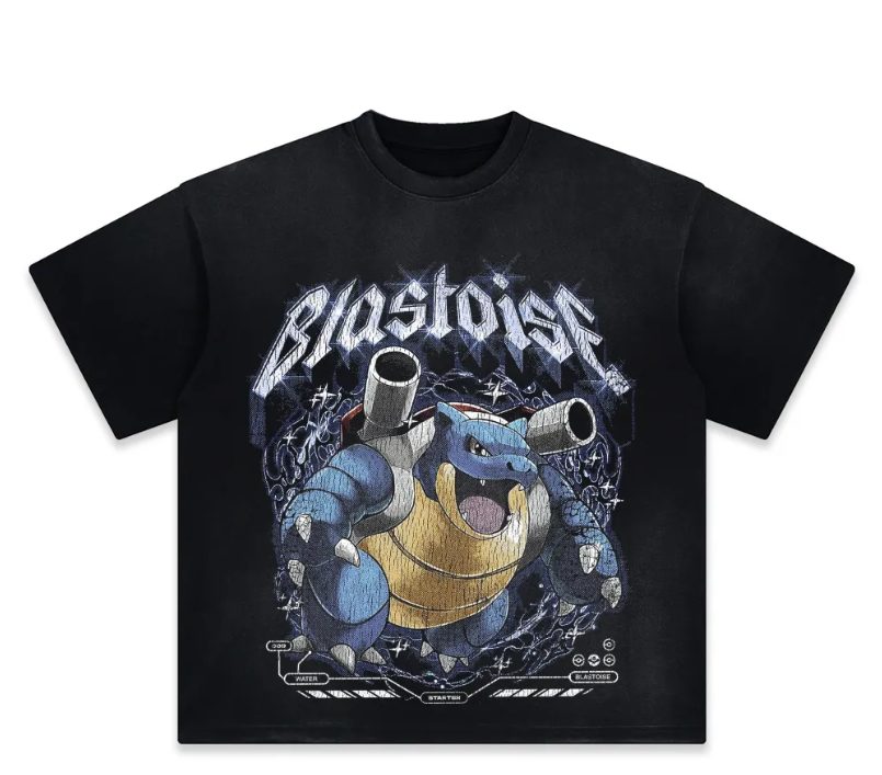 Pokemon Anime Inspired Vintage Washed T-Shirt Unisex Anime Graphic Tee