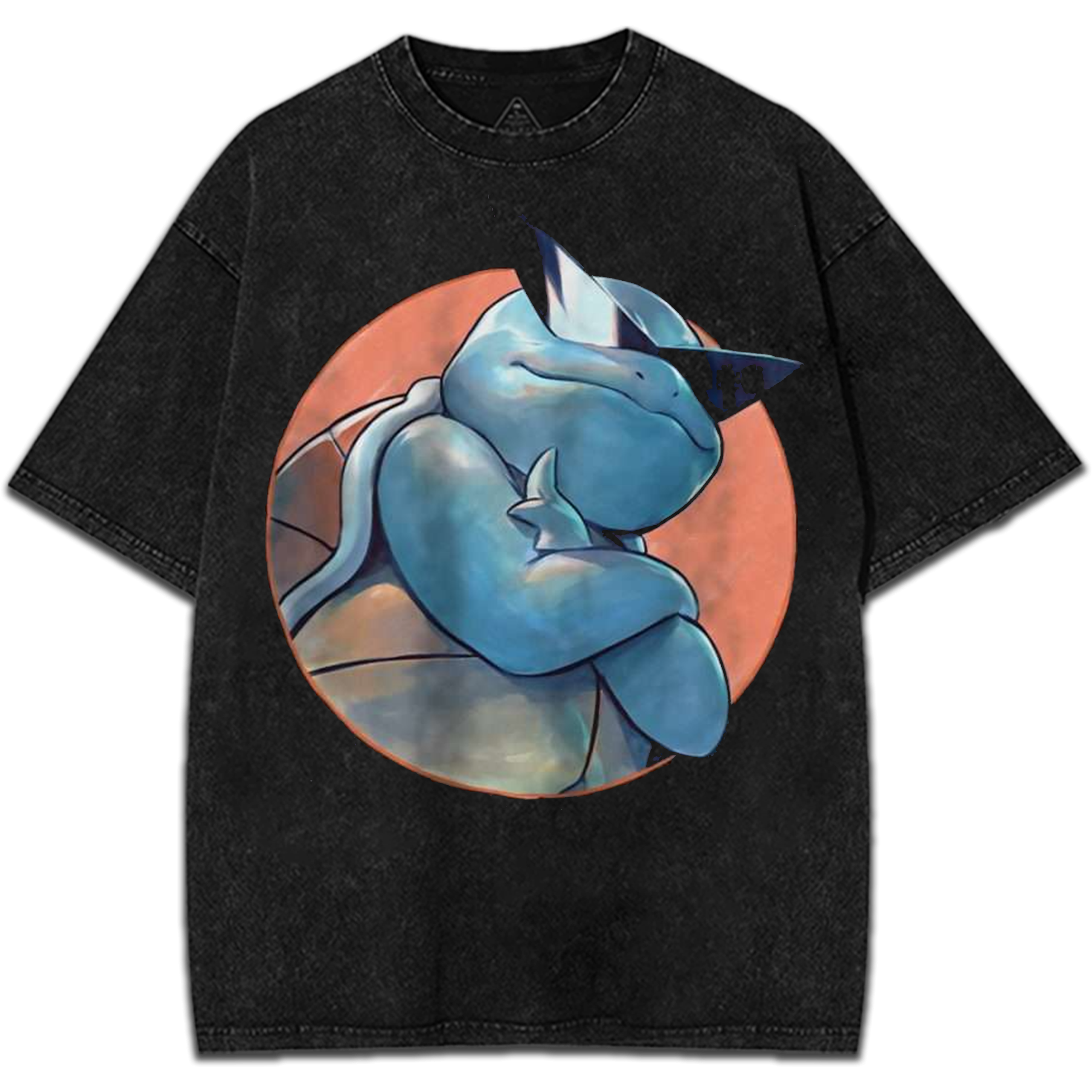 Pokemon Squirtle Water Starter Anime Character Graphic Vintage Washed T-Shirt Japanese Harajuku Streetwear Oversized Tee