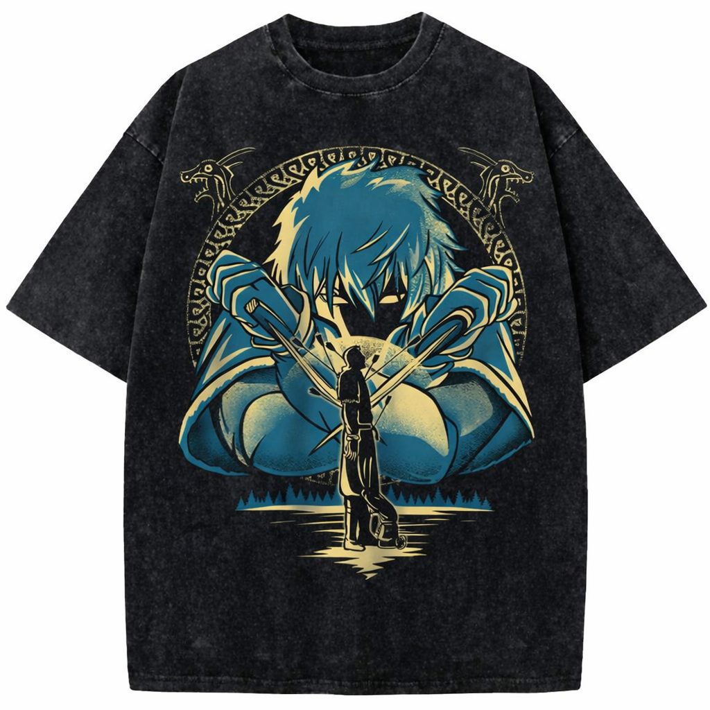 Satoru Gojo Domain Vintage Washed Anime Streetwear T-Shirt